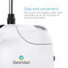 Steamfast SF-407 Canister Fabric Steamer, With Telescopic Pole and Fabric Brush, 45 Second Heat Up Time, Chemical-Free Steam, Clothes Hook, Fabric Brush, 40-Ounce Water Tank, White view 3