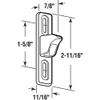 Slide-Co 142029 Sliding Door Keeper, Diecast, Chrome Plated, 1-11/16 Mounting Holes (Single Pack) view 2