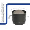 DuraVent 6 Inches 24 Gauge Steel Single Wall Air Insulated Damper Section As Wood Burning Stove Top Connecting Adapter, Black view 2
