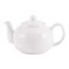 RSVP International Stoneware Teapot Collection, Microwave and Dishwasher Safe, 42 oz, White view 1