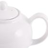 RSVP International Stoneware Teapot Collection, Microwave and Dishwasher Safe, 42 oz, White view 2