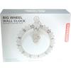 Kikkerland Big Wheel Revolving Wall Clock, Silver view 3