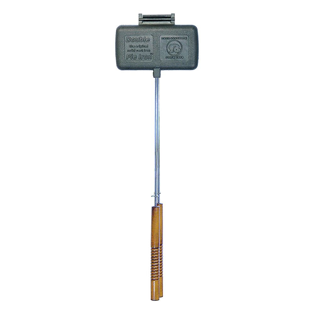 Rome Industries 1605 Double Pie Iron with Steel and Wood Handles, Gray