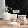 Milano Bathroom Accessories Set - 4 Piece Bathroom Accessory Set with Natural Mother of Pearl Shells - Decorative Bathroom Set Includes: Soap Dispenser, Toothbrush Holder, Tumbler and Soap Dish view 3