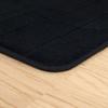 Lavish Home Oversized Bathroom Rug - Extra-Long Memory Foam Bath Mat with Nonslip Backing - Absorbent Runner for The Shower, Tub, or Sink (Black) view 2