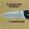 Gerber FAST Draw Assisted Opening EDC Folding Pocket Knife, Serrated Blade view 2