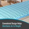 DMI Foam Mattress Topper, Egg Crate Foam Pad, Mattress Pad and Bed Topper for Support, Air Circulation, Pressure Relief and Weight Distribution, Full Size Mattress, 50 x 72 x 2, Blue view 2