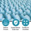 DMI Foam Mattress Topper, Egg Crate Foam Pad, Mattress Pad and Bed Topper for Support, Air Circulation, Pressure Relief and Weight Distribution, Full Size Mattress, 50 x 72 x 2, Blue view 3