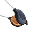 Rome's Round Pie Iron with Steel and Wood Handles view 2