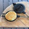 Rome's Round Pie Iron with Steel and Wood Handles view 4