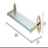 Classic 22.63" x 2.75" Bathroom Shelf Finish: Polished Brass view 2