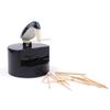RSVP International Willie Woodpicker Toothpick Holder, Woodpecker, 100 Count,Plastic, Black & White view 2