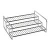 RSVP International Can Rack/Spice Jar Organizer, Multi-Purpose Kitchen Countertop, Cabinet & Pantry Space Saving 3-Tier, 11x9x5", Stainless Steel view 1