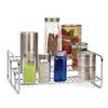 RSVP International Can Rack/Spice Jar Organizer, Multi-Purpose Kitchen Countertop, Cabinet & Pantry Space Saving 3-Tier, 11x9x5", Stainless Steel view 3