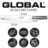 Global 11 inch Forged Heavyweight Chef's Knife, Japanese Stainless Steel, Razor-Sharp Edge, Made in Japan, GF-34 view 3