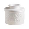 Butter Bell - The Original Butter Bell crock by L Tremain, a Countertop French Ceramic Butter Dish Keeper for Spreadable Butter, La Fleur Collection (White Raised Floral) view 1