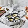 Demeyere Resto 18/10 Stainless Steel Stovetop Egg Poacher Set, 4 Removable Cups, Induction Compatible, Dishwasher Safe view 3