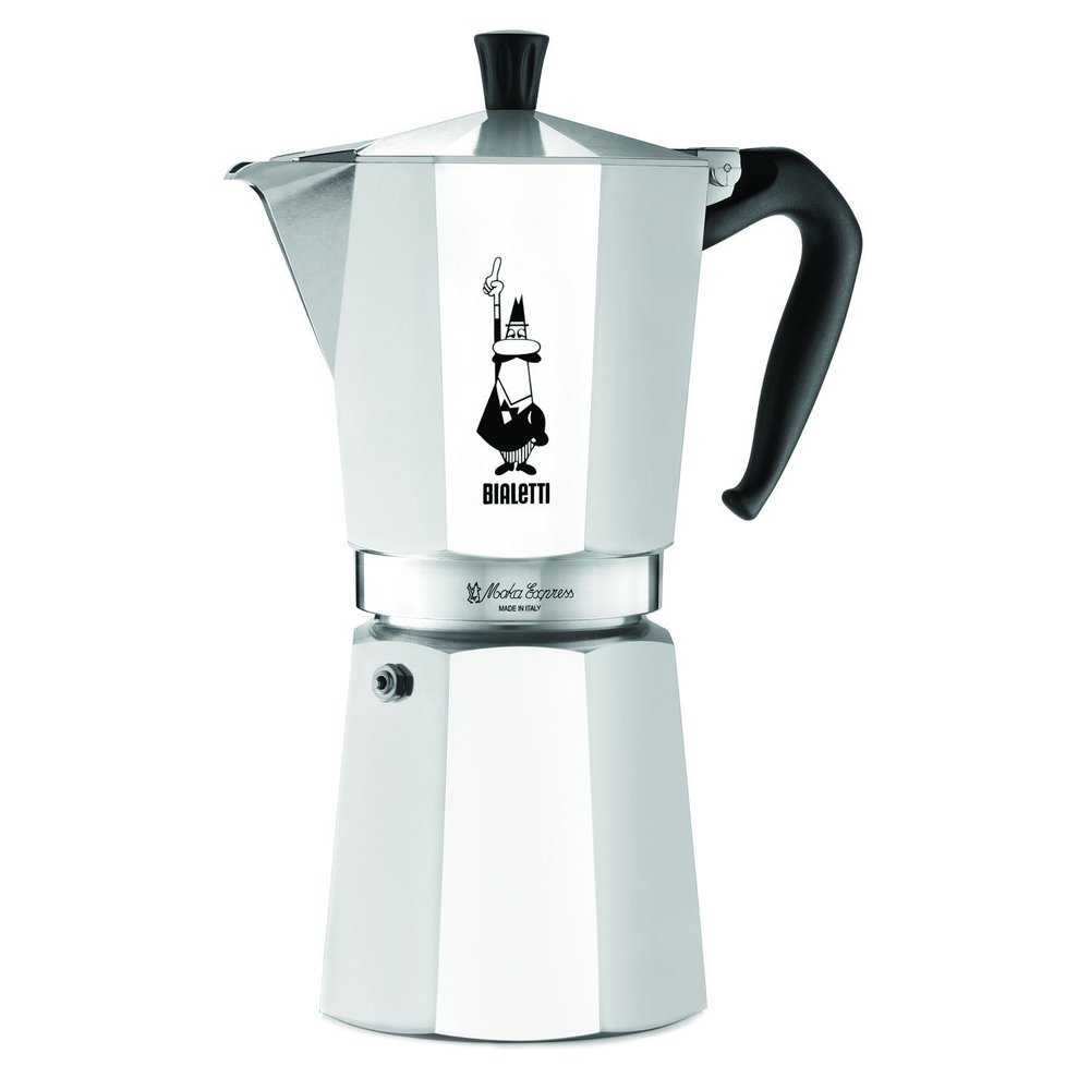 Bialetti - Moka Express: Iconic Stovetop Espresso Maker, Makes Real Italian Coffee, Moka Pot 12 Cups (22 Oz - 670 Ml), Aluminium, Silver