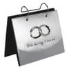 Malden International Designs Wedding Rings With This Ring, I Thee Wed Flip Album Picture Frame, Silver view 1