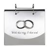 Malden International Designs Wedding Rings With This Ring, I Thee Wed Flip Album Picture Frame, Silver view 2