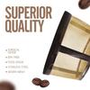 Reusable 4-5 Cup Basket Coffee Filter Fits Mr. Coffee, Cuisinart, Black & Decker, Hamilton Beach Coffee Makers, Stainless Steel, BPA-Free view 3