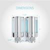 Better Living Products 76245-1 AVIVA Two Chamber Dispenser, Chrome view 3