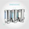 Better Living Products 76345 AVIVA Three Chamber Dispenser, Chrome view 4