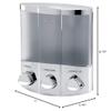 Better Living Products 76344-1 Euro Series TRIO 3-Chamber Soap and Shower Dispenser, Chrome view 4