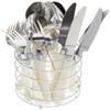 Gibson Value Sensations 16Piece Stainless Steel Flatware Set, White view 1