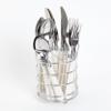 Gibson Value Sensations 16Piece Stainless Steel Flatware Set, White view 3
