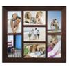 Malden International Designs Berkeley Beveled Edge Wood Collage Picture Frame, 7 Option, 7-4x6, Walnut view 1