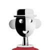 Alessi AAM23 R Alessandro M. - Design Corkscrew in Chrome-plated Zamak and Thermoplastic Resin, Red and White view 3