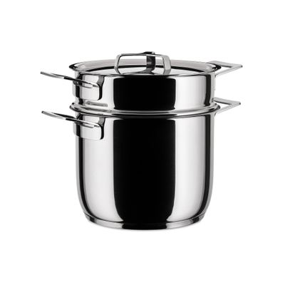 A Di Alessi,AJM306SET "POTS & PANS", Pasta-set in 18/10 stainless steel mirror polished,5 qt 9  oz