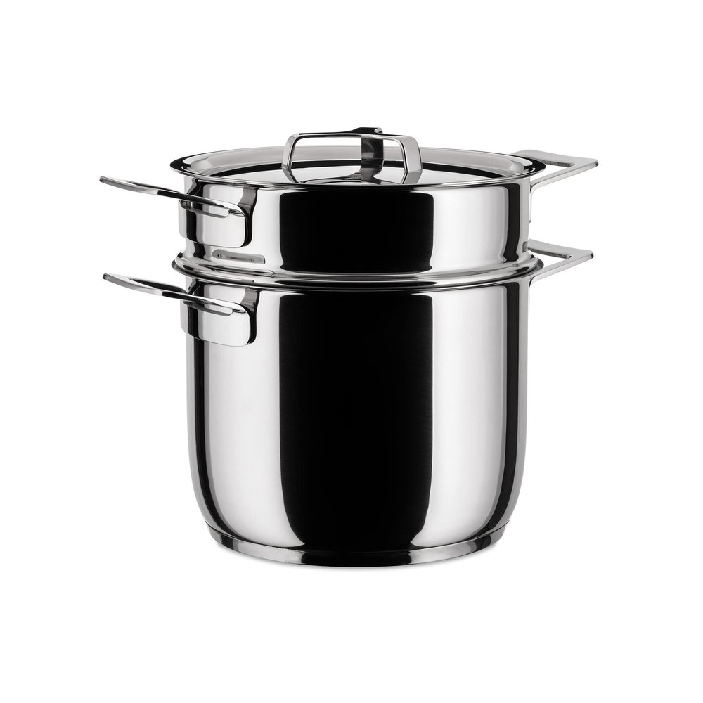 A Di Alessi,AJM306SET "POTS & PANS", Pasta-set in 18/10 stainless steel mirror polished,5 qt 9  oz