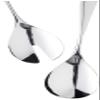 Alessi Mami 10-1/4-Inch by Salad Set, Mirror Polished, Silver view 3
