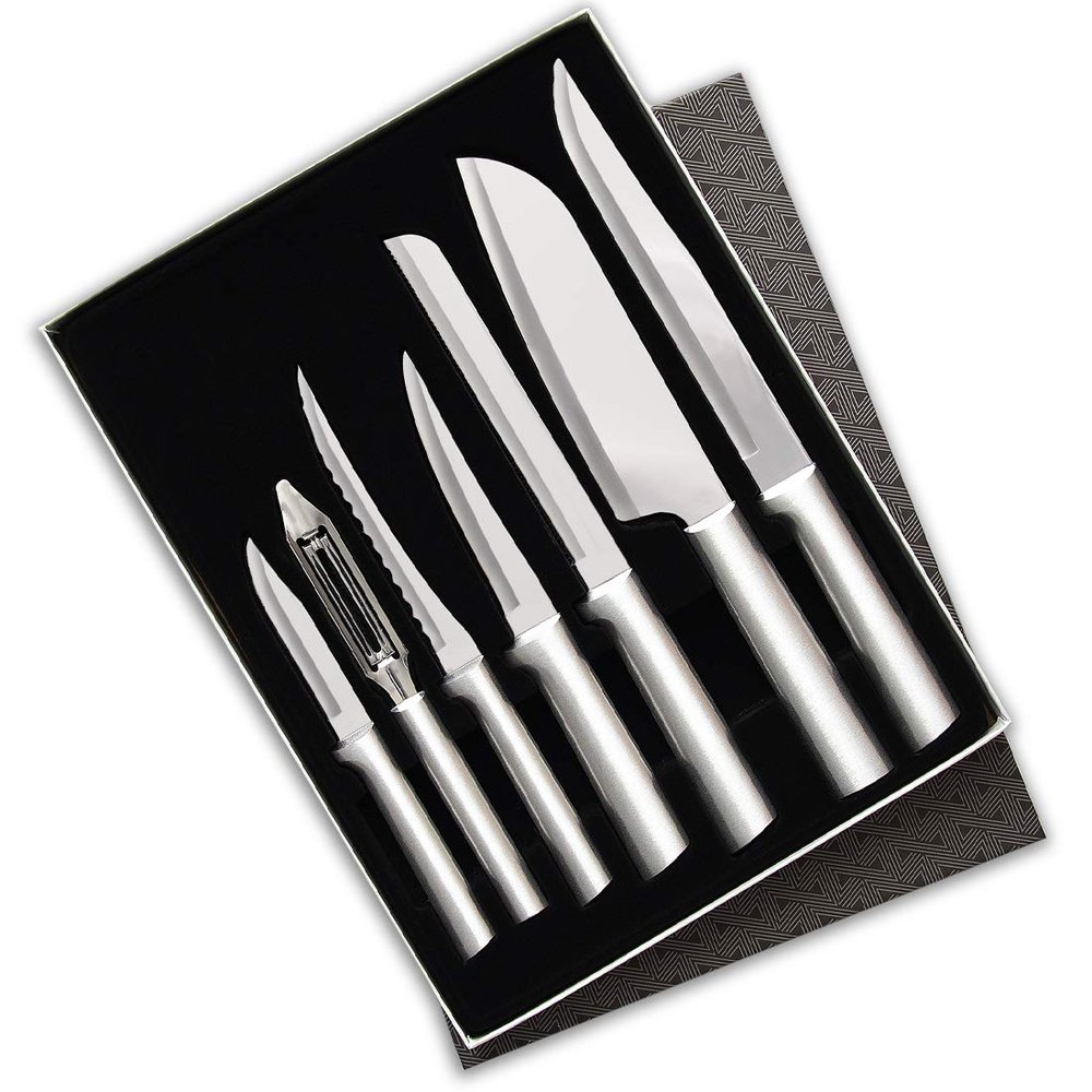 RADA Cutlery The Starter Gift Set (S38), 7-piece Knife Set, Stainless Steel Blades, Made in USA, Silver Handles