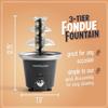 Nostalgia 3 Tier Electric Chocolate Fondue Fountain Machine for Parties - Melts Cheese, Queso, Candy, and Liqueur - Dip Strawberries, Apple Wedges, Vegetables, and More - 24-Ounce - Black, Small view 2