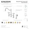 Kingston Brass KS1271AXBS Heritage Kitchen Faucet with Brass Sprayer, 8-3/4-Inch, Polished Chrome view 4