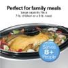Hamilton Beach 7-Quart Portable Slow Cooker Serves 8+, Dishwasher Safe Crock, Lid Latch Strap for Travel, Brushed Silver view 3