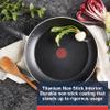 T-Fal Experience Nonstick Fry Pan 12.5 Inch, Induction, Oven Broiler Safe 400F, Non Stick Frying Pan, Skillet, Kitchen Egg Pan, Omelet Pan, Cookware, Pots and Pans, Home, Dishwasher Safe, Black view 2