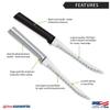 RADA Cutlery Tomato Slicer Knife (R126), 5" Stainless Steel Serrated Blade, Made in USA, Silver Handle view 2