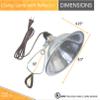 Woods Clamp Lamp Light with Aluminum Reflector; 150W; UL Listed; 6- Foot Cord view 2