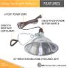 Woods Clamp Lamp Light with Aluminum Reflector; 150W; UL Listed; 6- Foot Cord view 3