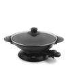 Aroma Housewares AEW-306 Electric Wok with Tempered Glass Lid Easy Clean Nonstick, Cooking Chopsticks, Tempura and Steaming Racks, Professional Model, Black view 1