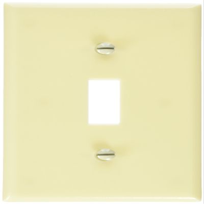 Leviton M01-86001-IMP 1 Gang Wallplates, Switch, Ivory, 10-Pack
