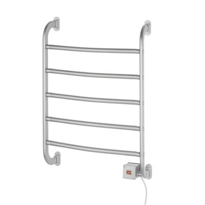 Warmrails Regent Towel Warmer - Wall Mounted Towel Warmer Rack for Drying Towels and Garments - 25.5-Inch Nickel Finish Frame with 5 Bars - Model HSRS
