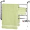 Warmrails Regent Towel Warmer - Wall Mounted Towel Warmer Rack for Drying Towels and Garments - 25.5-Inch Nickel Finish Frame with 5 Bars - Model HSRS view 2