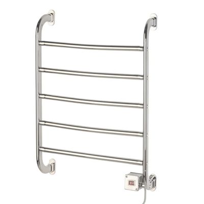 Warmrails Regent Towel Warmer - Wall Mounted Towel Warmer Rack for Drying Towels and Garments - 25.5-Inch Chrome Finish Frame with 5 Bars - Model HSRC