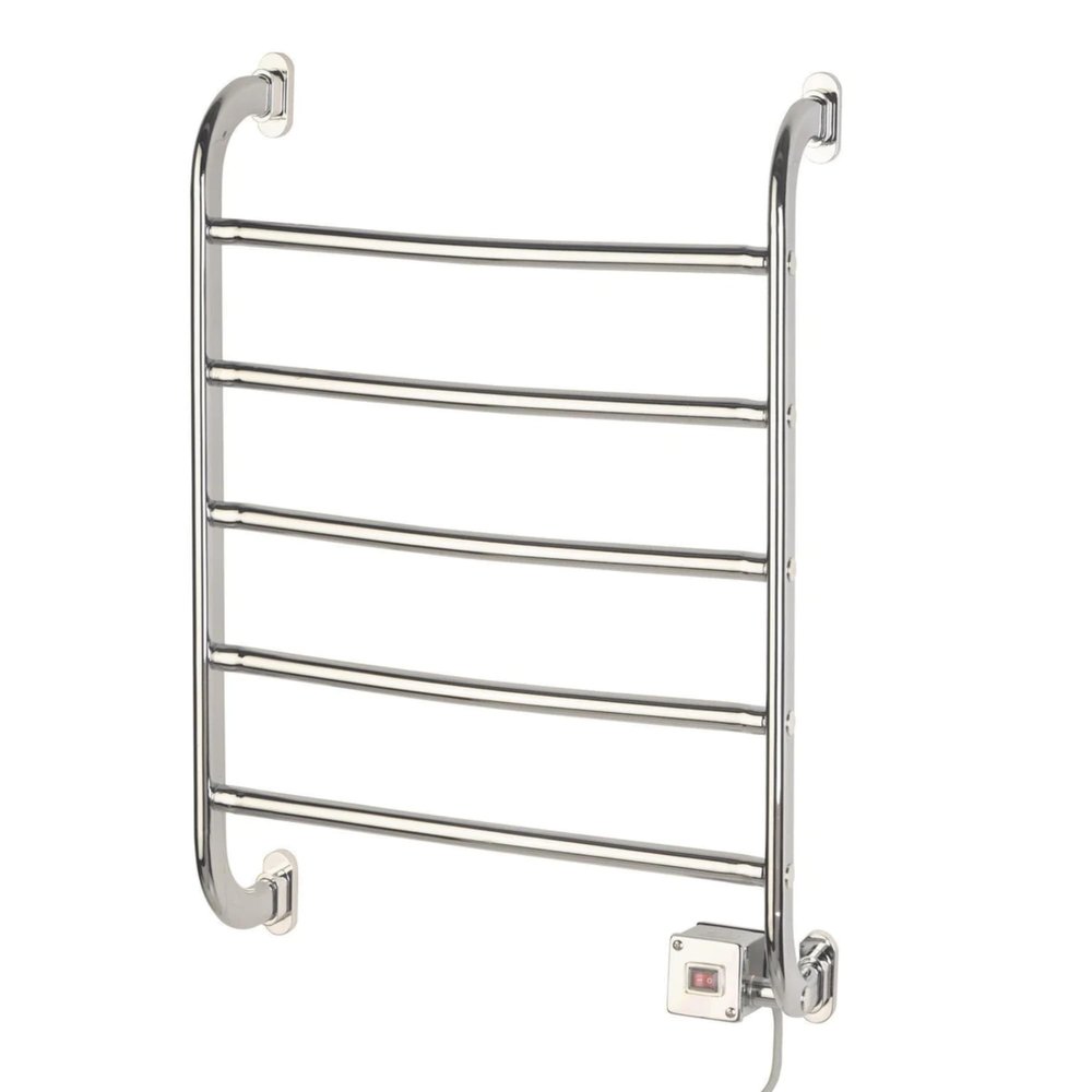 Warmrails Regent Towel Warmer - Wall Mounted Towel Warmer Rack for Drying Towels and Garments - 25.5-Inch Chrome Finish Frame with 5 Bars - Model HSRC