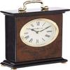 Howard Miller Berkley Table Clock - Roman Numerals Walnut Wood Finish Desk Clock- Vintage Mantel Clock with Brass Handle - Silent Quartz Movement Desk Clocks for Home, Office, Bedroom, Living Room view 2